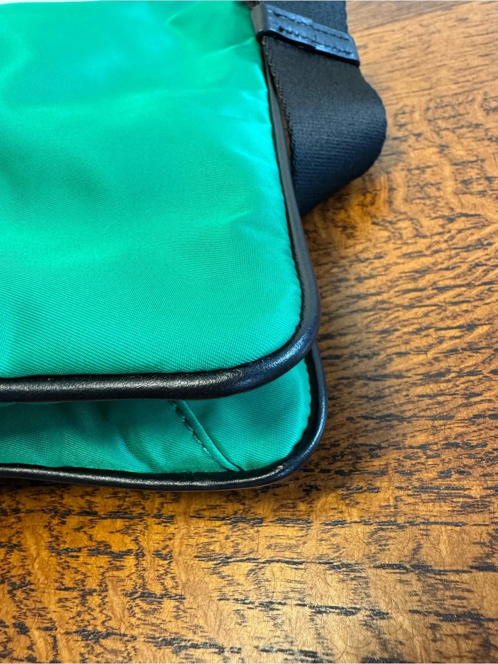 Versace La Medusa Green Nylon Crossbody Messenger Bag with COA